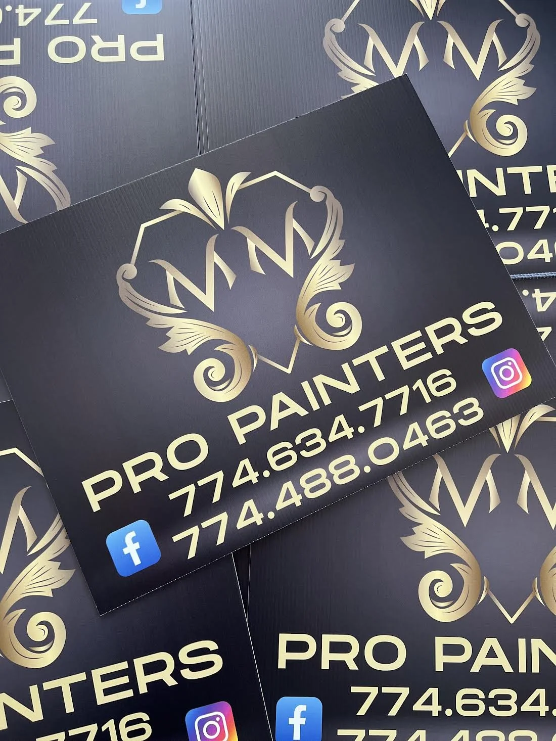 Corrugated Double Sided Site Signs with UV Protective ink for MM Pro Painters! 
