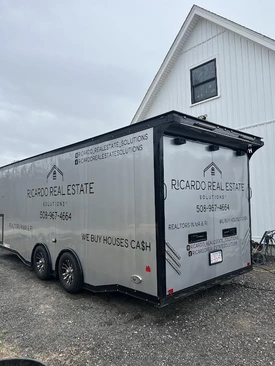 Beautiful monster sized Trailer for Ricardo Real Estate!  All Black Vinyl on Silver came out so clean!