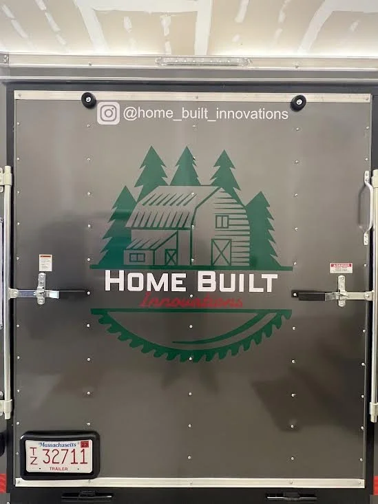 3 Color Logo Completion for Home Built Innovations with High Performance Vinyl's.  Centered logo off of each handle for a more appealing look based on the customers requests!  Came out beautiful.