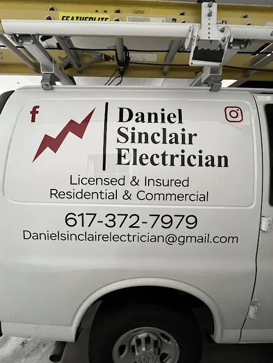 Double Sided and Rear Van Branding for Daniel Sinclair Electrician!  3M High Performance Vinyl's for this new van!