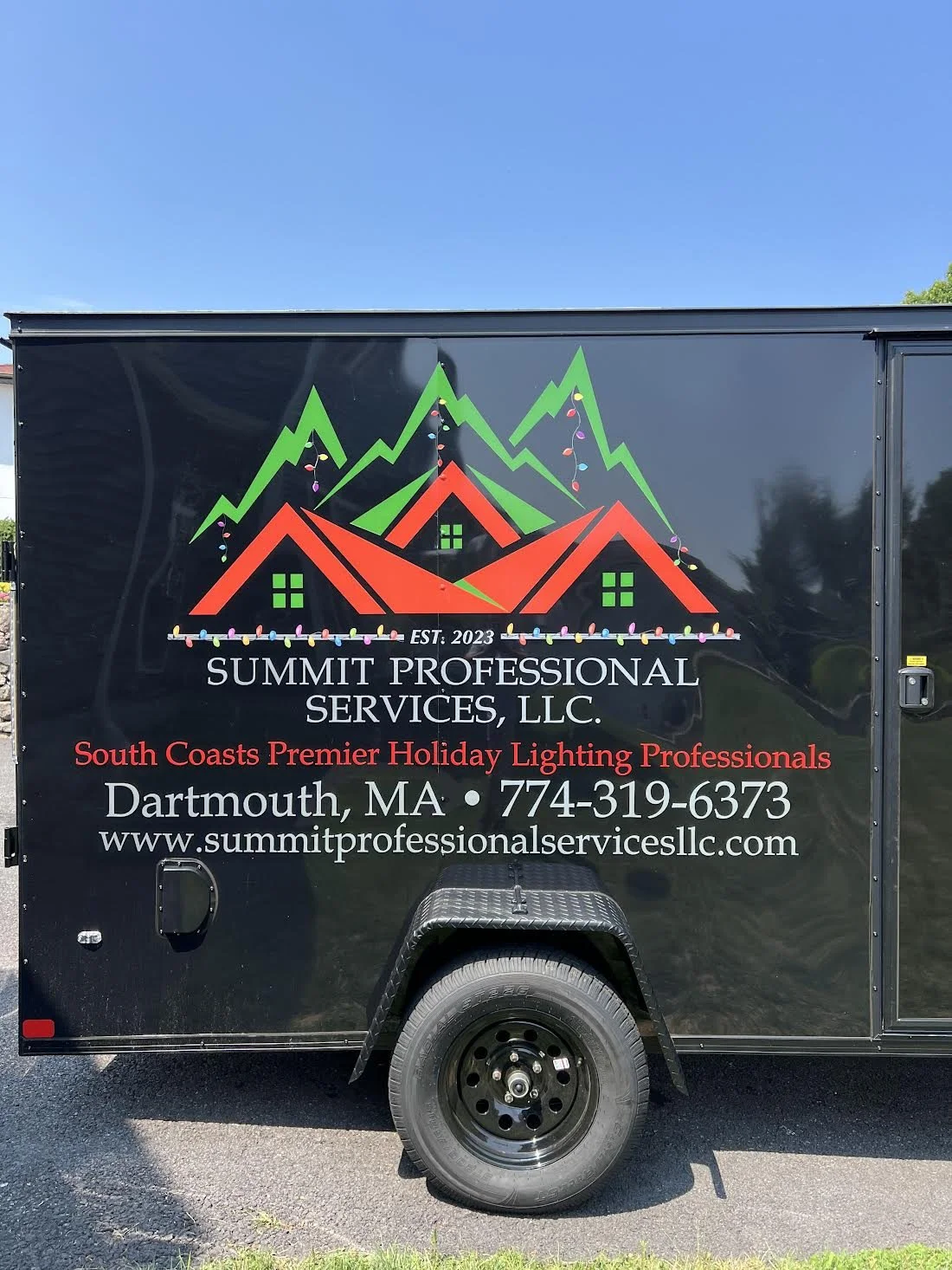 Double Sided/Rear&V Nose Compete for Summit Professional Services with Premium Cast Red & Silver Metallic, as well as 3M Digitally Printed/Laminated Logo!