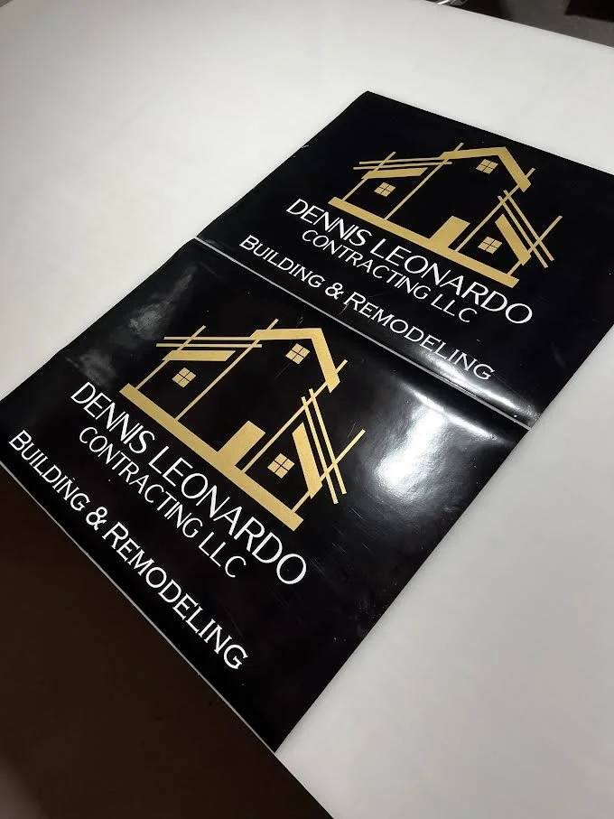 Black Magnets with Gold Metallic & White Premium Cast Vinyls