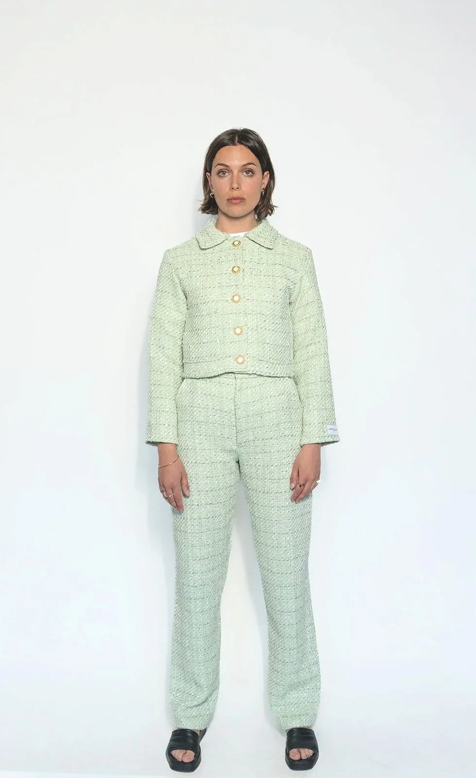 Veste en Tweed Verte