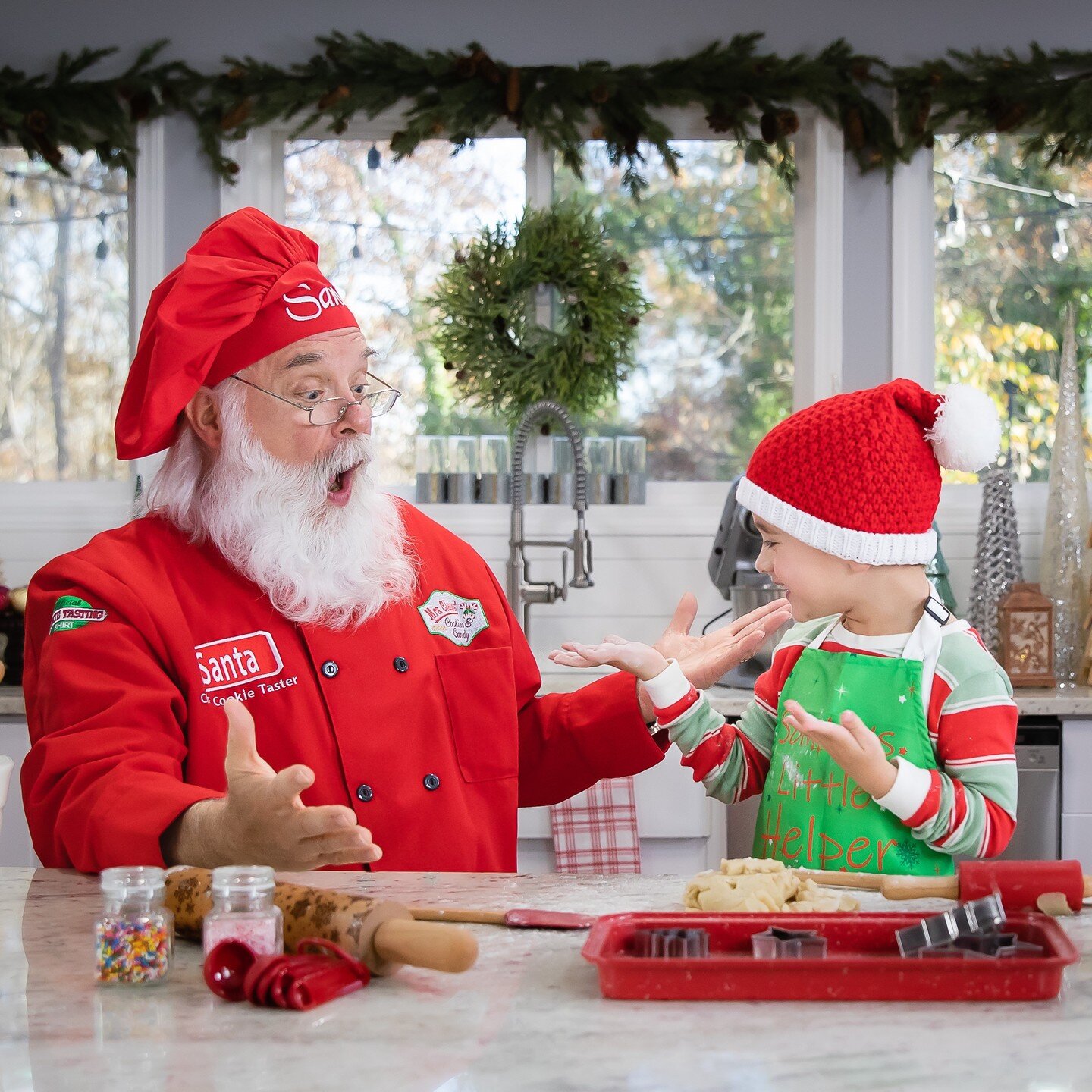 SANTA! 
This year we have two options for Santa, baking with Santa and a cute barn set up (you can also get the barn set up without Santa). 
Our Santa is AMAZING &amp; when you book with us, you get 15 minutes with him - 15! Your kid gets one-on-one 