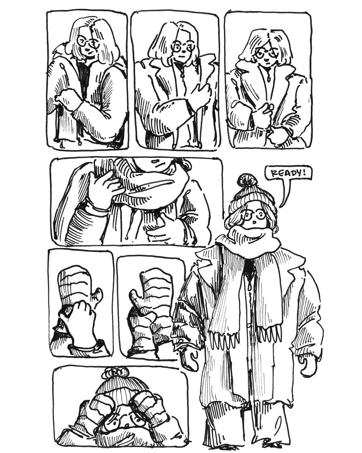 In honor of the first snow fall of the year, some comics from last year&rsquo;s winter🩵 

(The snow is fun and silly to me right now, I will regret this stance in late January)
#chicagocomics #autobiocomics #comicillustration