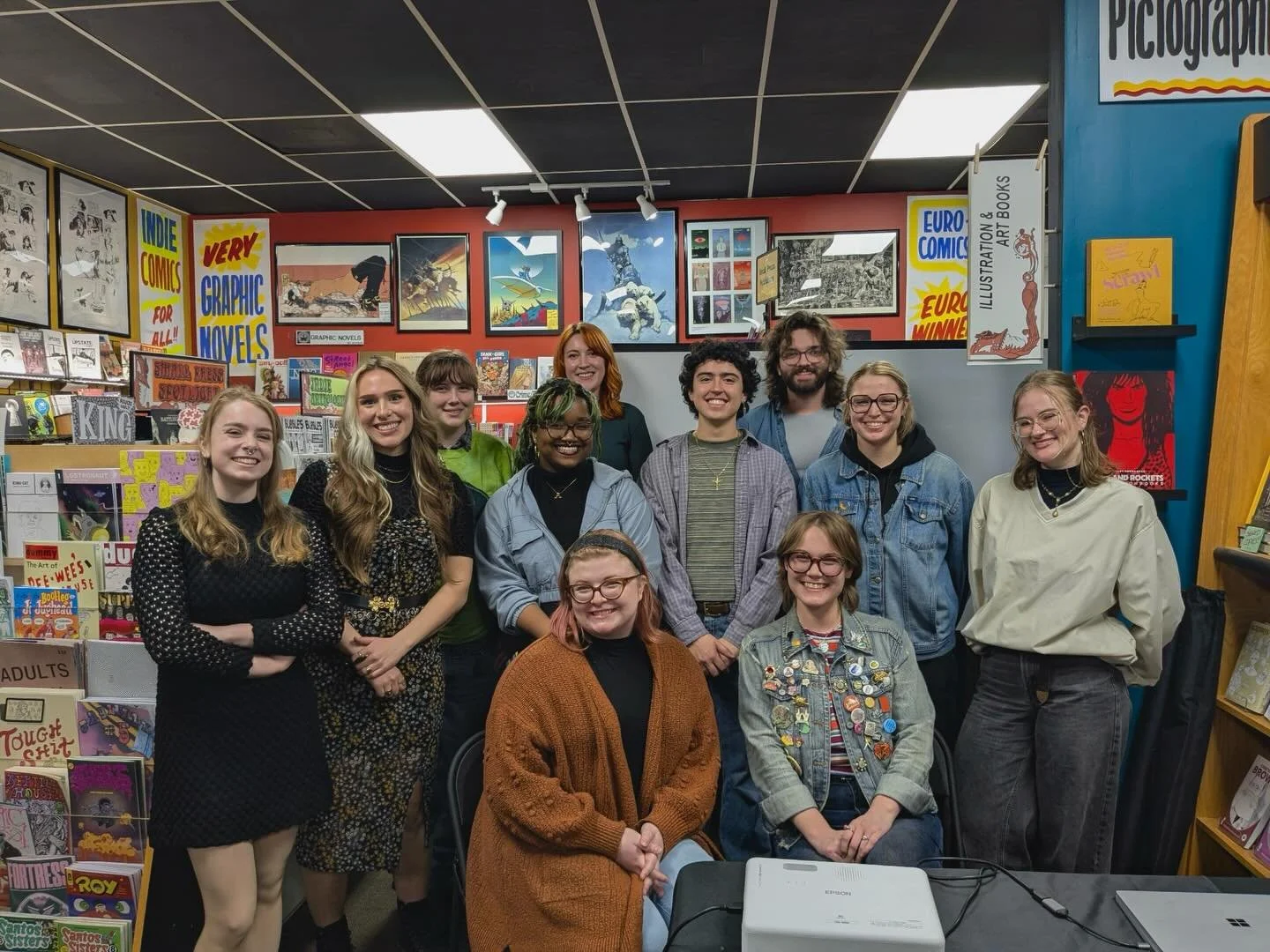 Release party for &lsquo;In Between Things&rsquo; and &lsquo;Thoughts That Keep Me Up At Night&rsquo; last night with @howlingpages 🫶✨

I could not have asked for a better evening celebrating these comics with such incredible people. Thank you to ev
