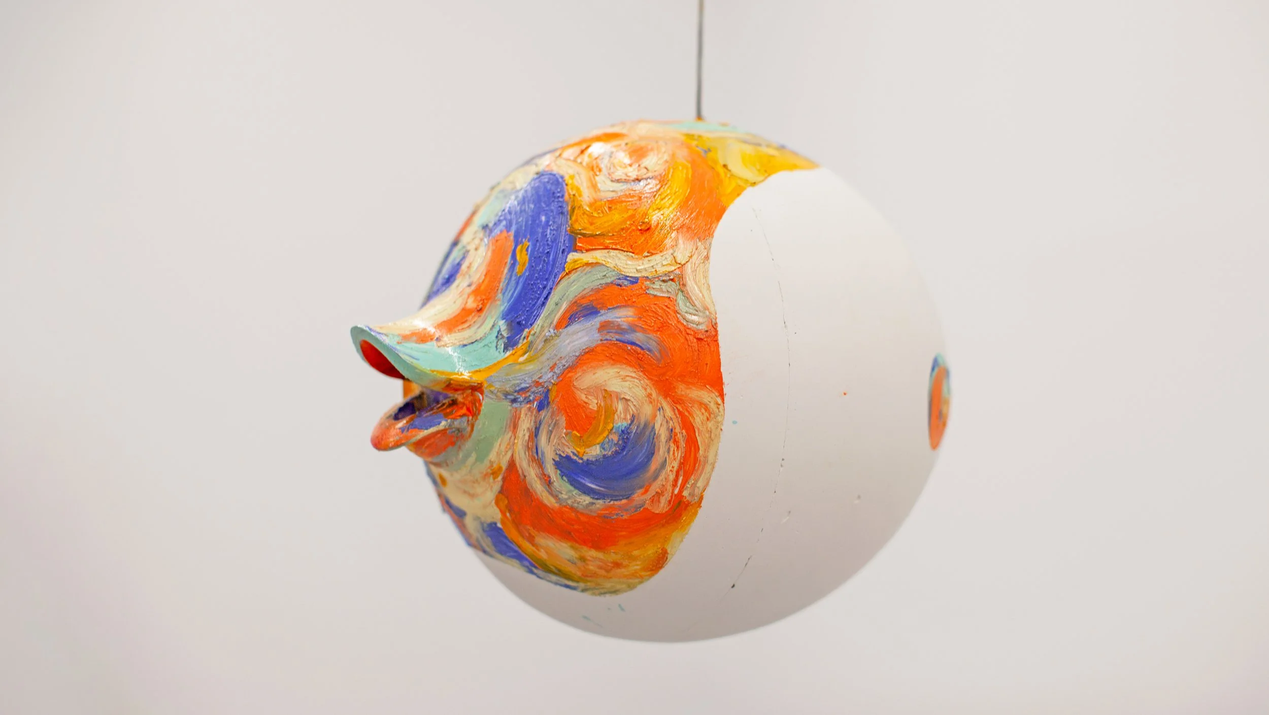 Anser Anser 4, 2025, oil sticks, liquid ceramics and pigment., 21 x 22 x 28 cm