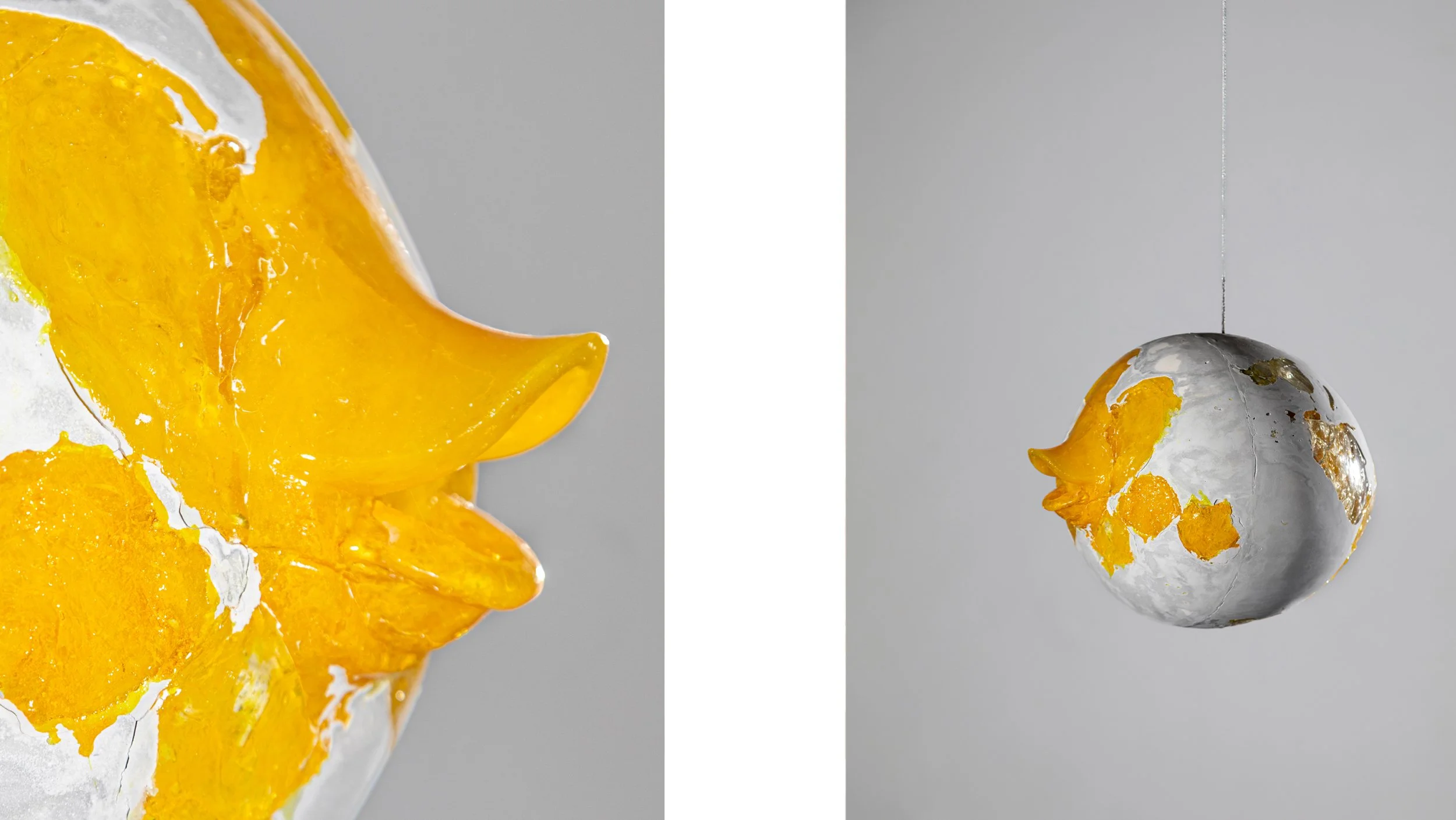 Anser Anser 1, 2025, glass wax, liquid ceramics and pigment., 20 x 20 x 28 cm
