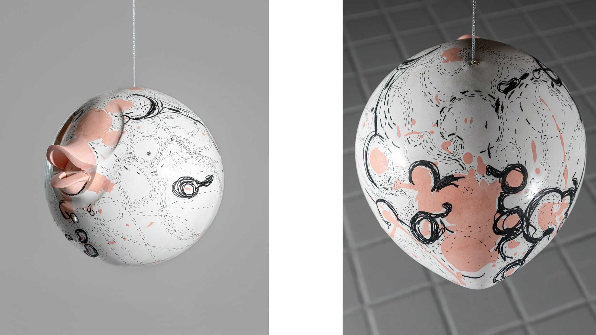 Anser Anser 2, 2025, Liquid ceramics and pigment., 21 x 22 x 28 cm