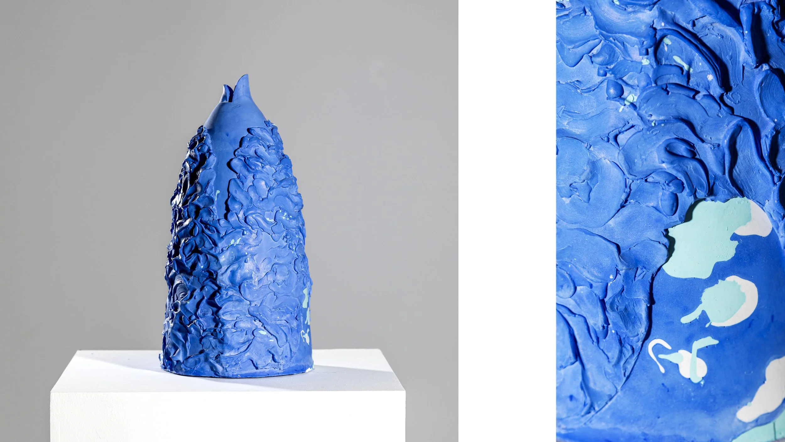 Adélie, 2025, liquid ceramics and pigment., 37 x 18 x 18 cm 