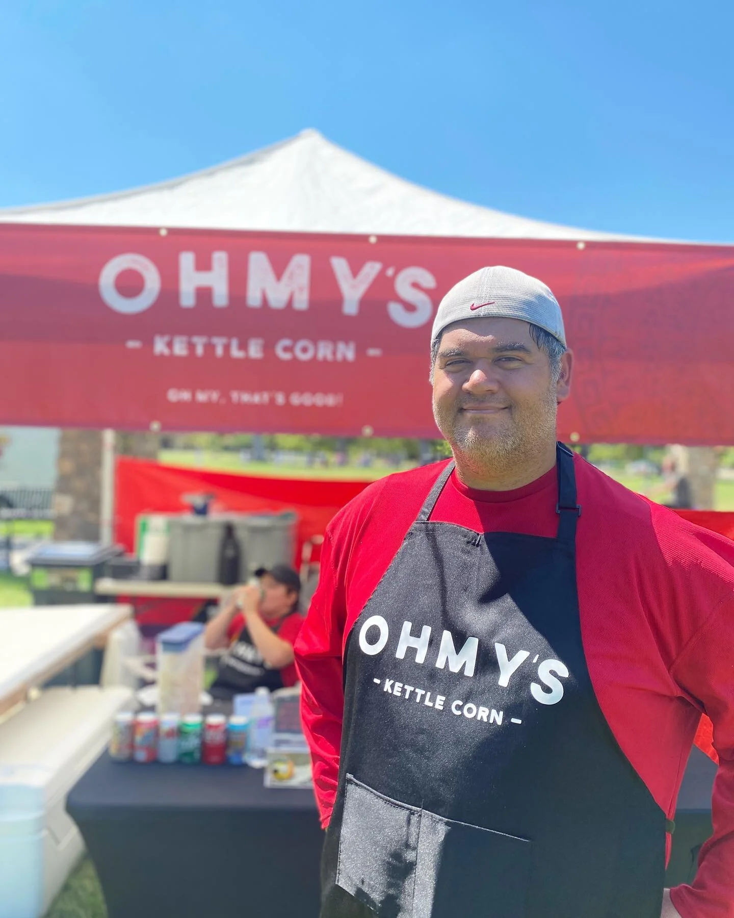 Introducing Omai of OhMy&rsquo;s Kettle Corn. He&rsquo;s the muscle of the operation and the master chef. He&rsquo;s a sports fanatic and has  nice calves. #ohmyskettlecorn