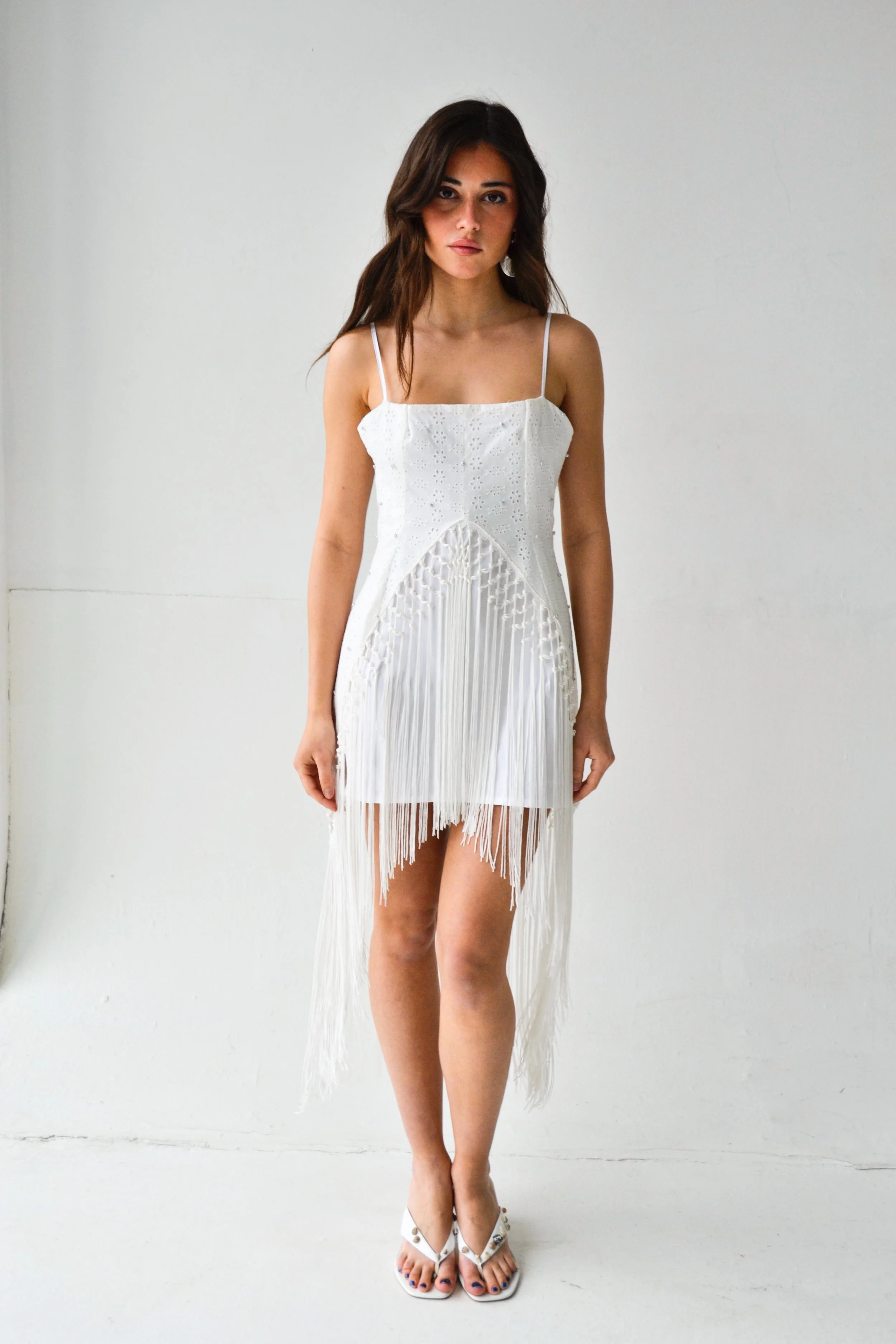 LUSTER MINI FRINGE DRESS