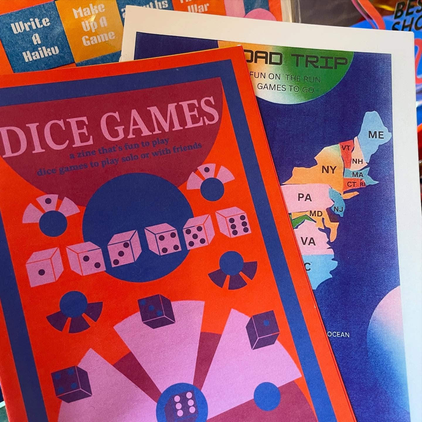 Do you like Zines??? 📖 Should we make more? What would you like to see in a zine- games of course! 
.
.
.
#zine #games #roadtrip #gamestogo #dicegames #artbooks #fourrabbit