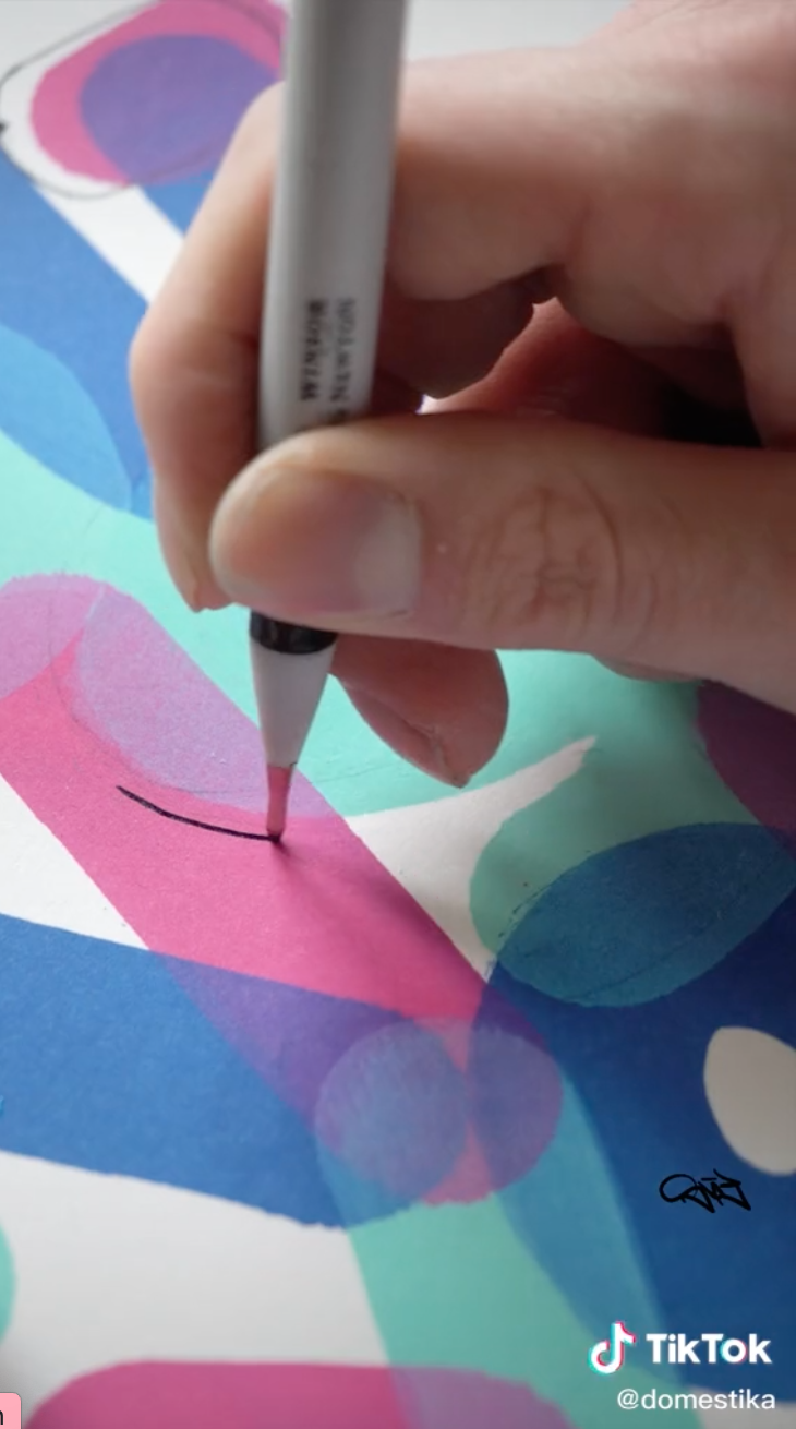 The aim with all of Domestika's TikTok content was to spread brand awareness and gain followers. After in-depth trend research on TikTok, ASMR pieces were a great way to attract not just creatives, but all those interested in satisfying content. But 