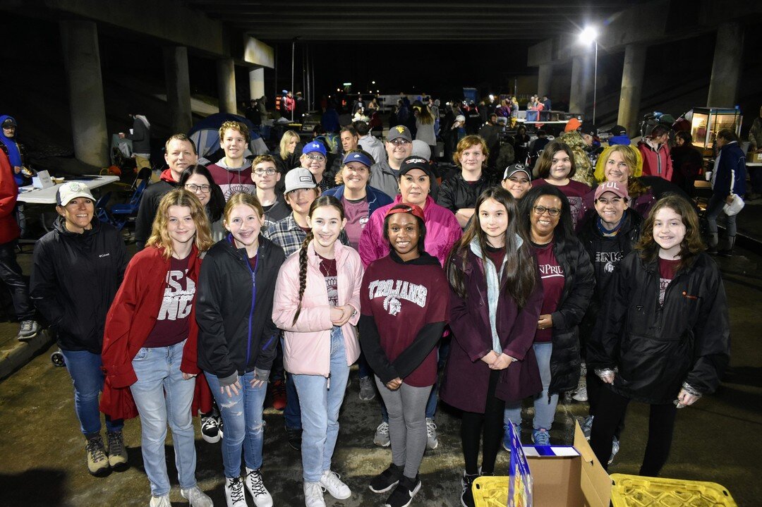 What an amazing group of students! Jenks Trojan Pride Band's middle school students braved the thunderstorms and came out to serve with us last week at Night Light. Not only that, but they also collectively raised money to sponsor the evening, coveri
