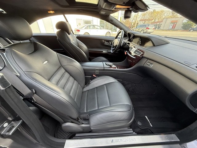 Passenger side interior of Grey 2008 Mercedes Benz CL63 AMG for sale at FlowHaus