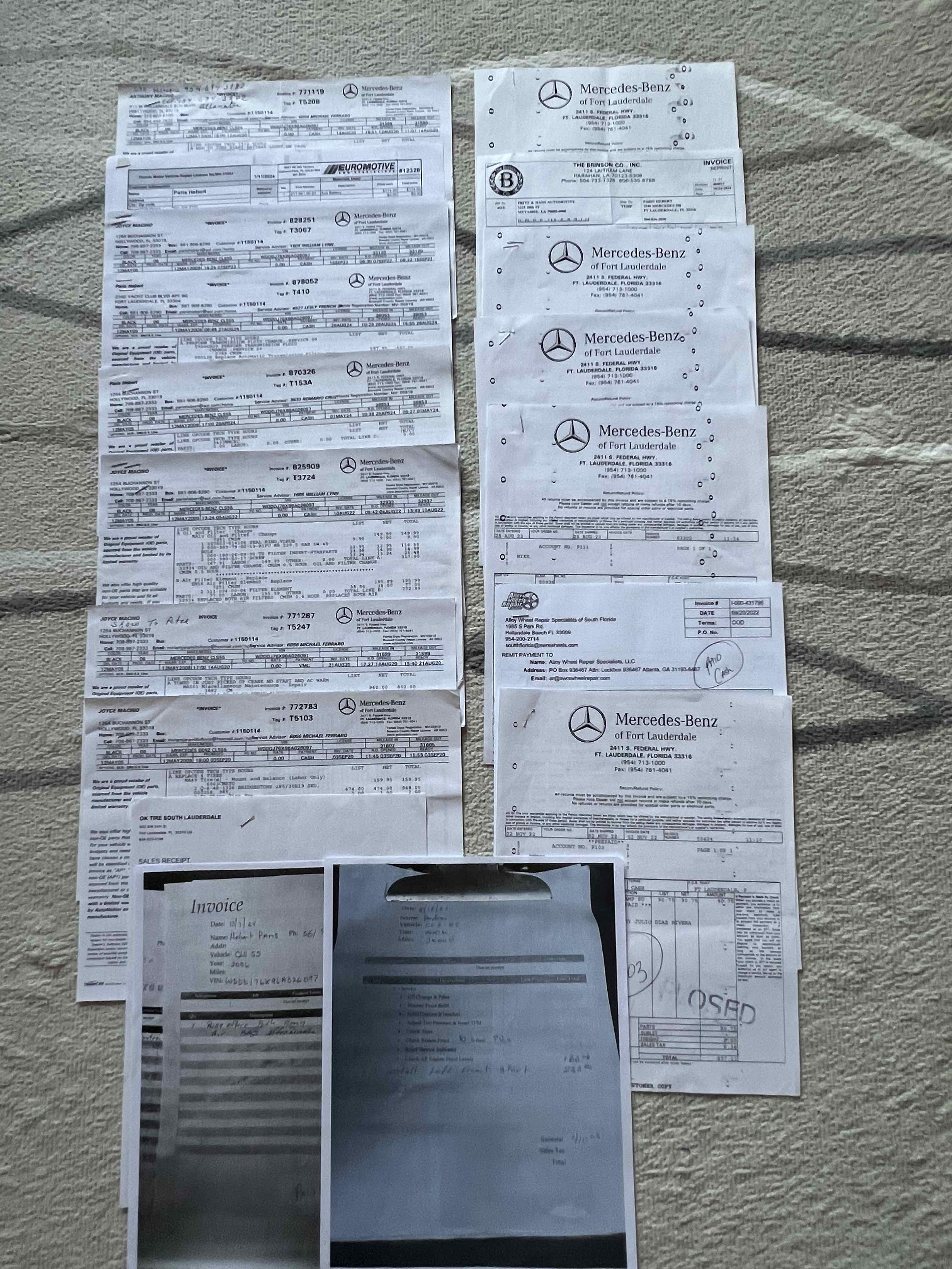 Service paperwork