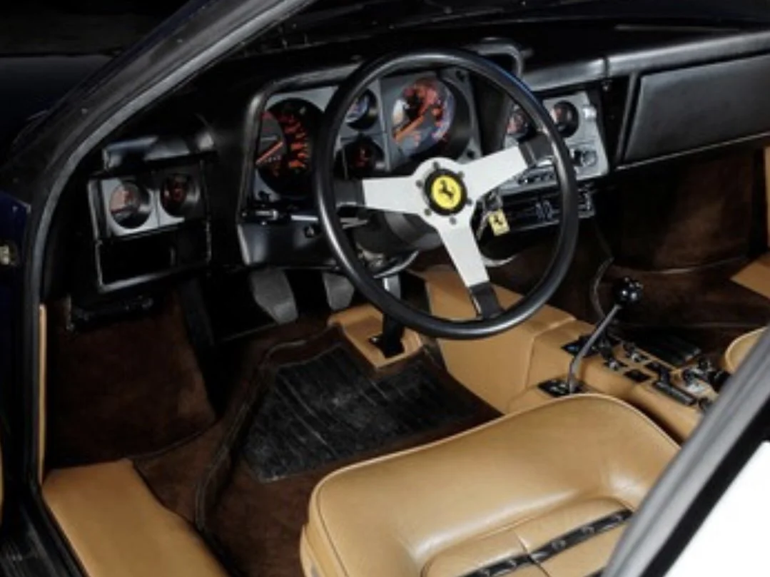 Interior of Blue 1979 Ferrari 512 BB
