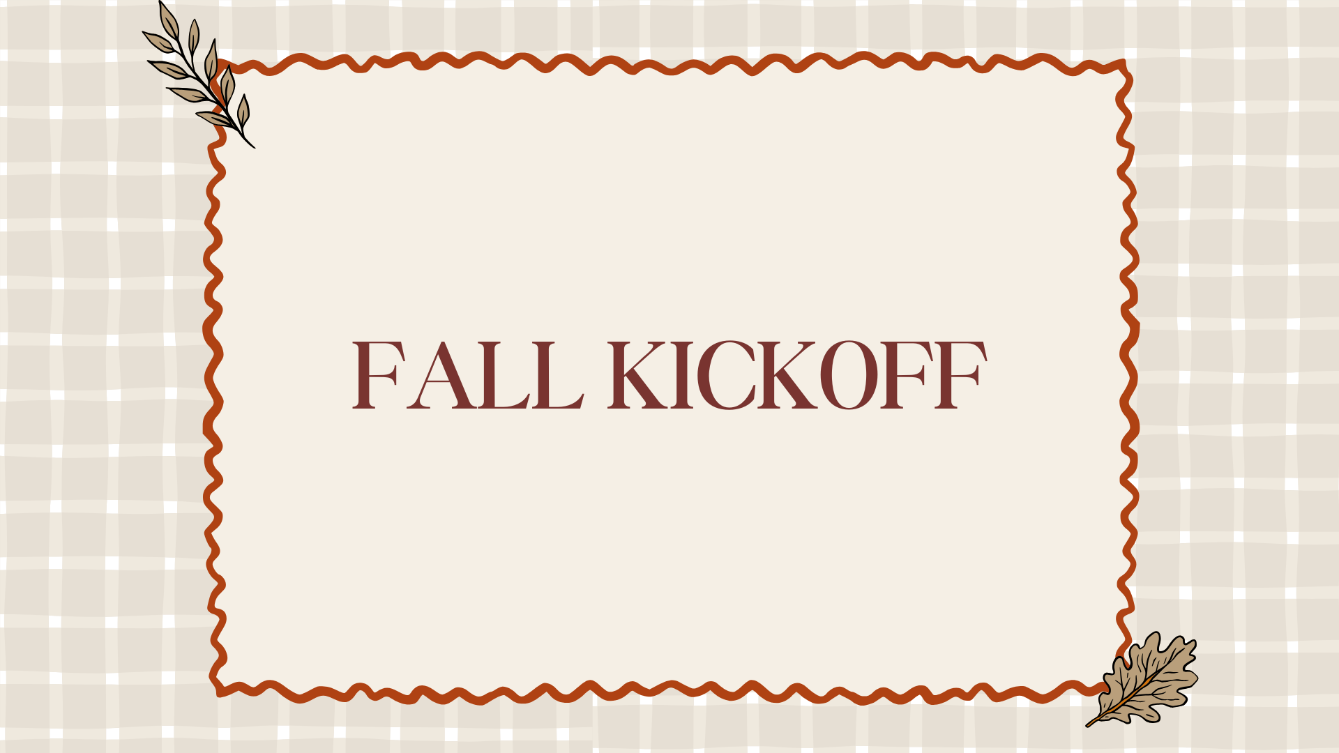 Kick-Off Wednesday
