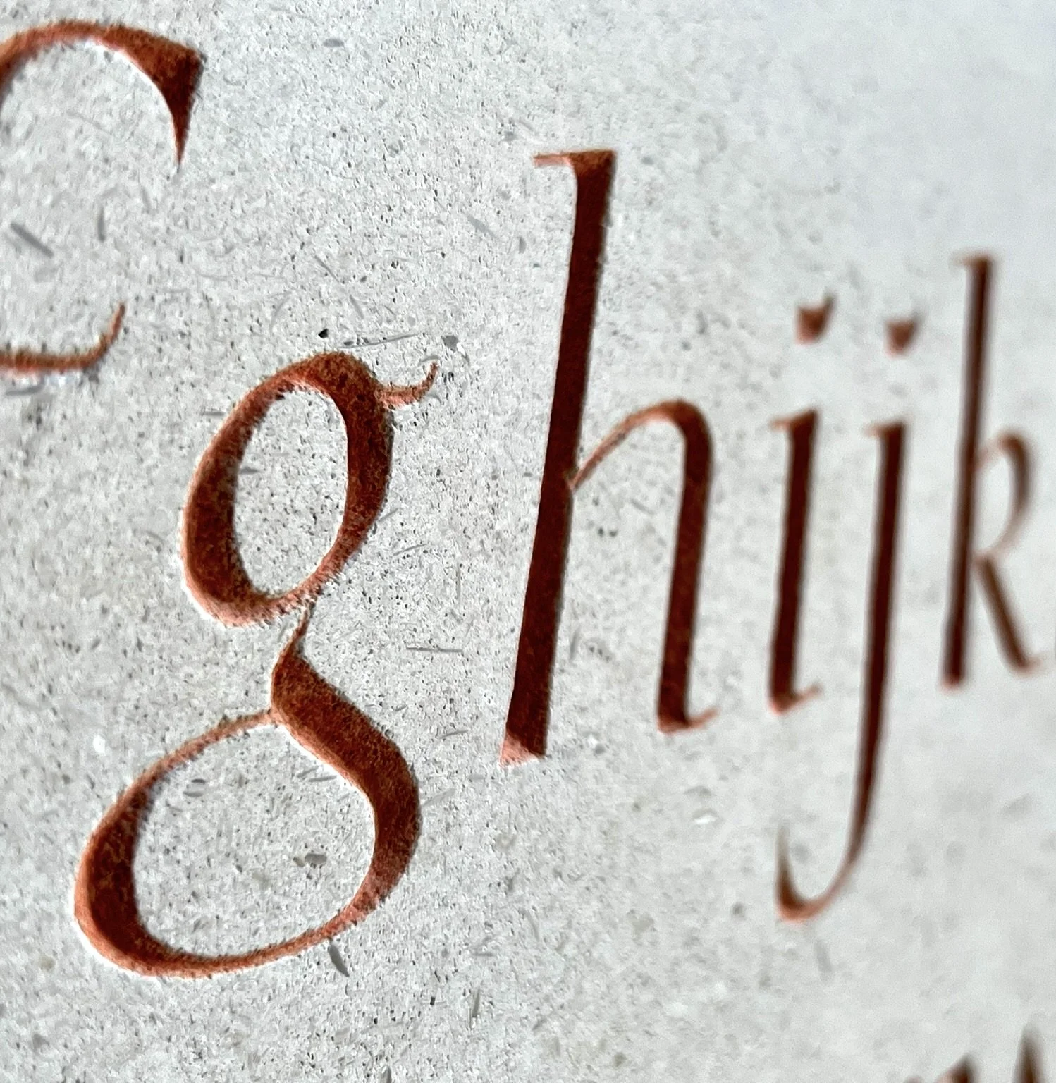 Italic Alphabet Front view