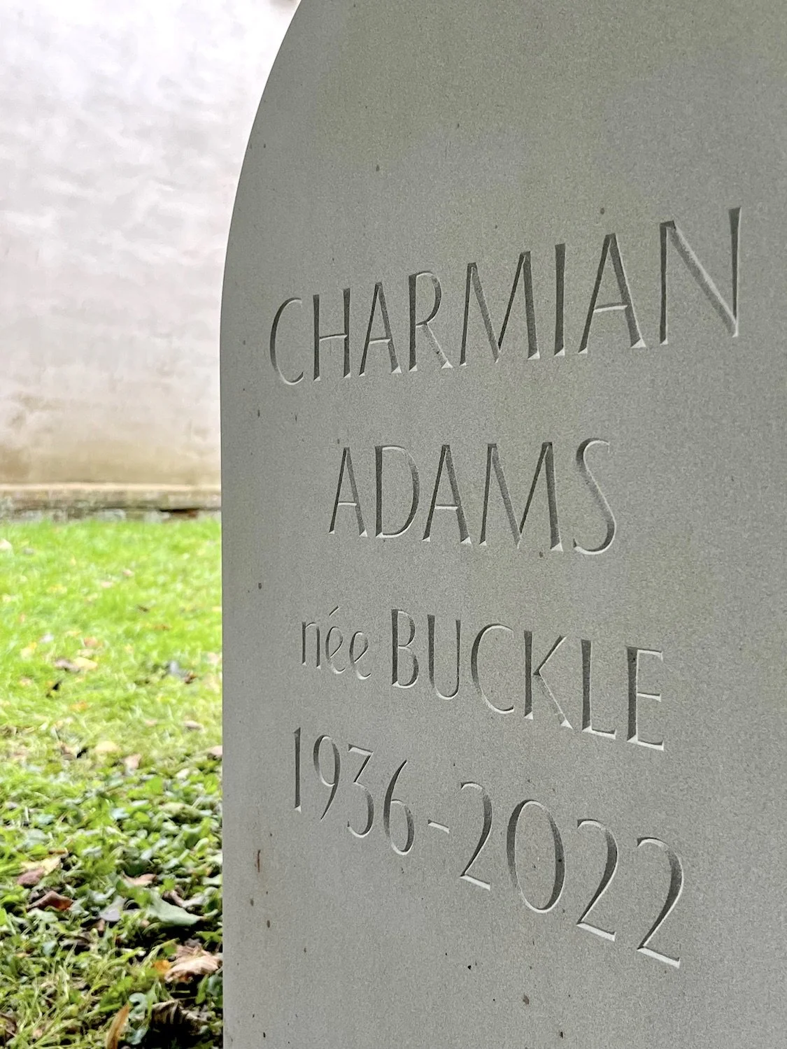 Charmian Adams Memorial Front view