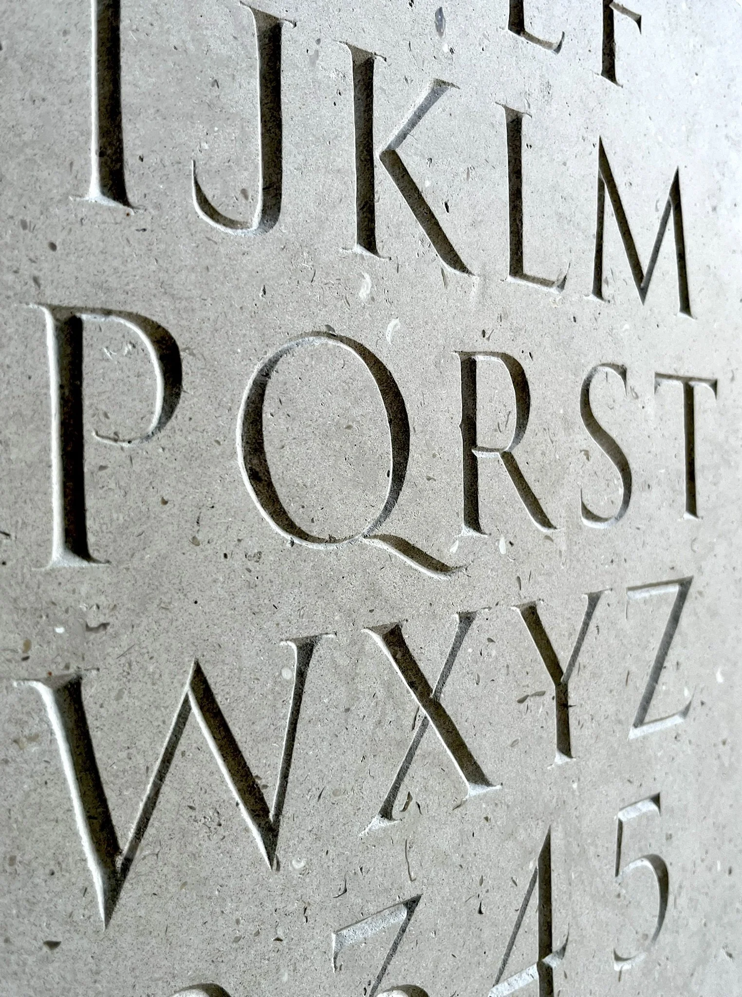 Roman Alphabet Front view