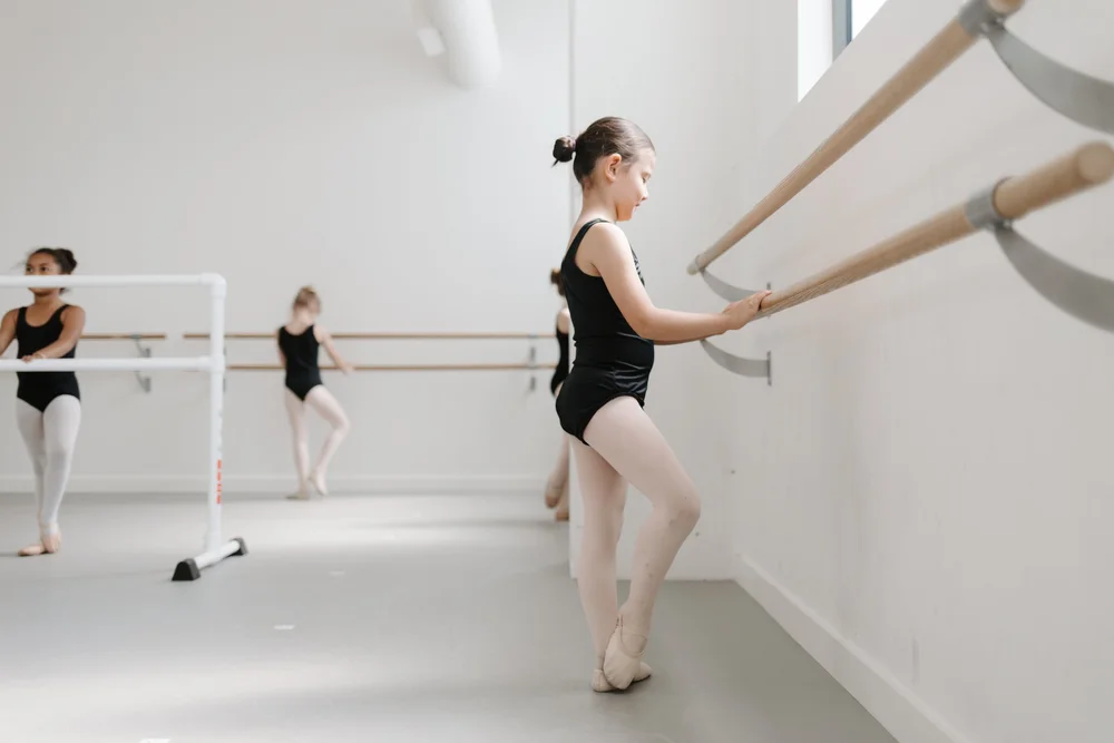 Junior Performing Company dancers in class