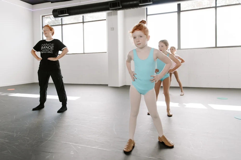 Dancers in class at Neighborhood Ballet