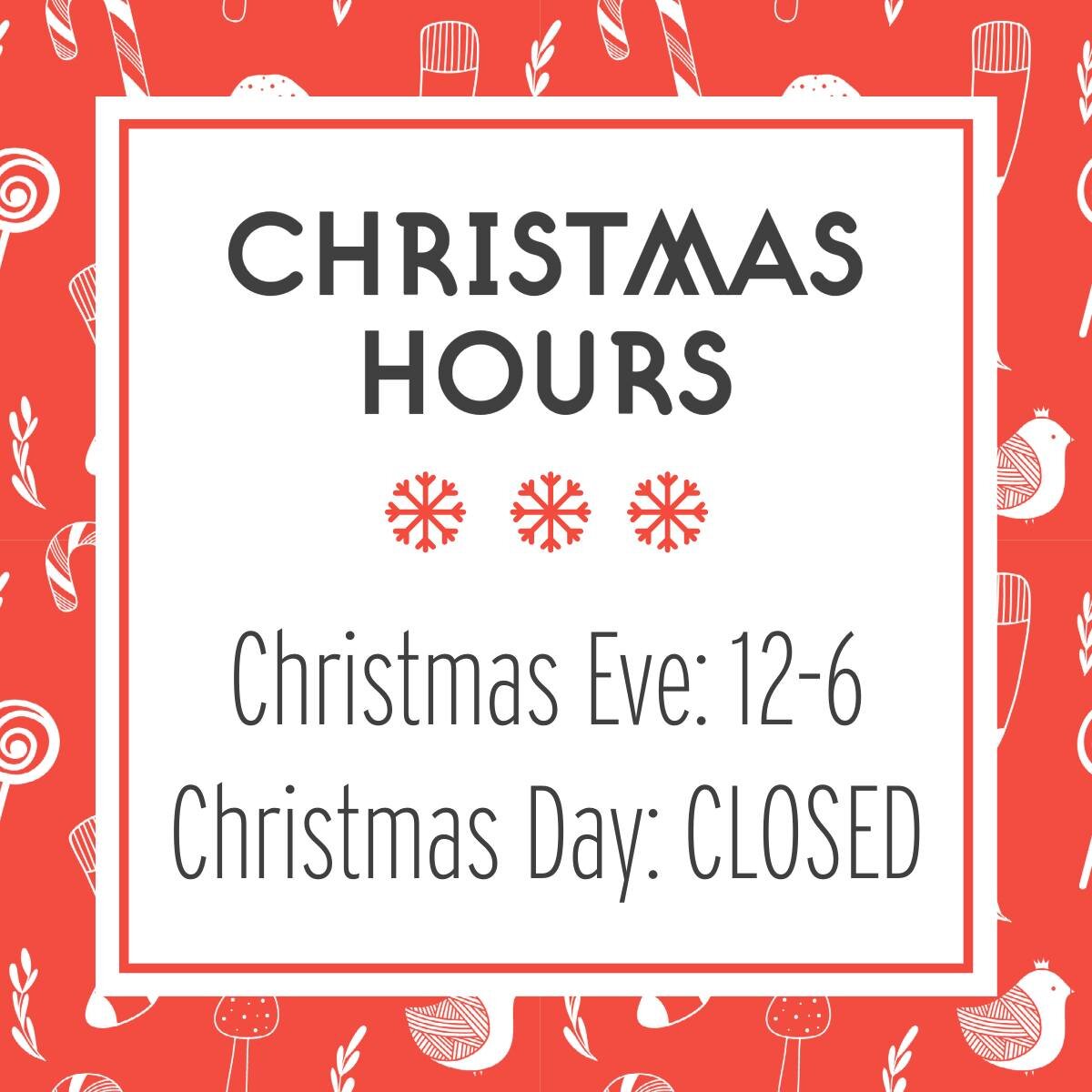 We will be open for limited hours on Christmas Eve, and closed on Christmas Day. Stop by with your family for a fun holiday treat! 🎄🧋

CHRISTMAS EVE: 12-6pm
CHRISTMAS DAY: CLOSED
.
.
.
#sweeteaboba #sweetea #specialmoments #boba #bobatea #shavedice