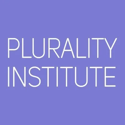 Purple background with white text reading "PLURALITY INSTITUTE."
