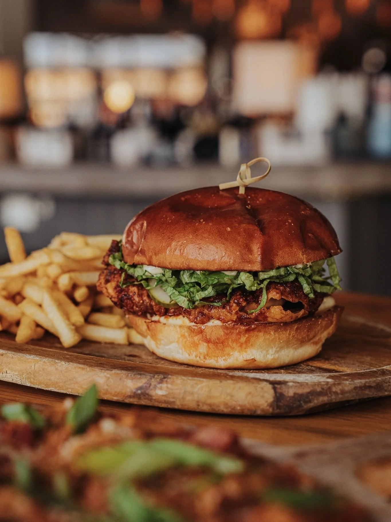 NASHVILLE HOT CHICKEN SANDWICH ⁠
house-made pickles, lettuce, mayo, french fries