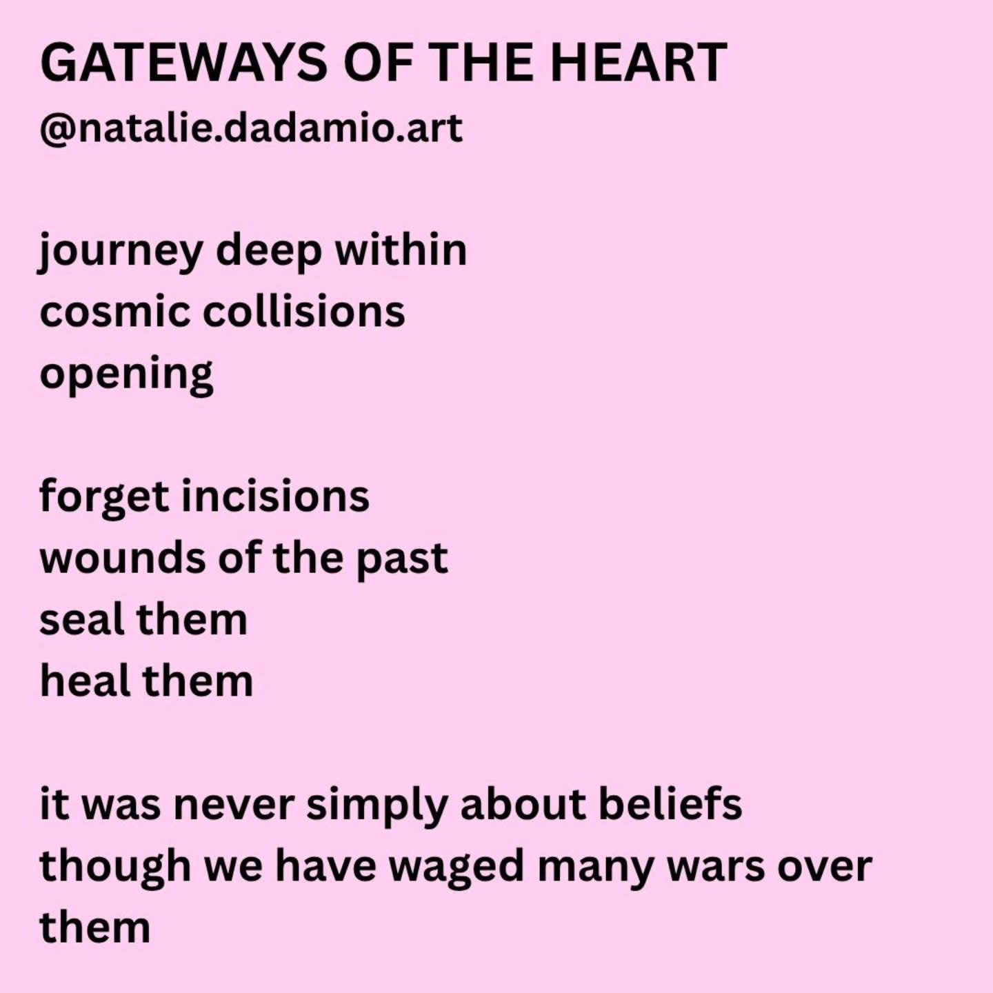 GATEWAY OF THE HEART&nbsp;
a poem by&nbsp;@natalie dadamio art&nbsp;

Lots of things are starting to merge and converge for me.

You could call me the HERMIT that is finally EMERGING from the CAVE.

And then you could also just call ME --- THE FOOL

