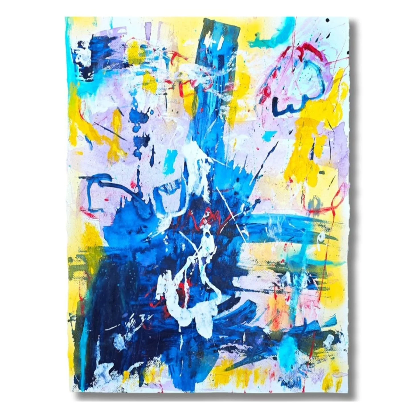 SACRED MISCHIEF
30" x 22" Acrylic on Paper

Swipe Left to See the PERSON who MAKES THE Bright, Colorful, Raw, Expressive, Emotional and Intutive ART!&nbsp;

I really love to PLAY in the work and keep the SPONTAINTY ALIVE&nbsp;and let it fly