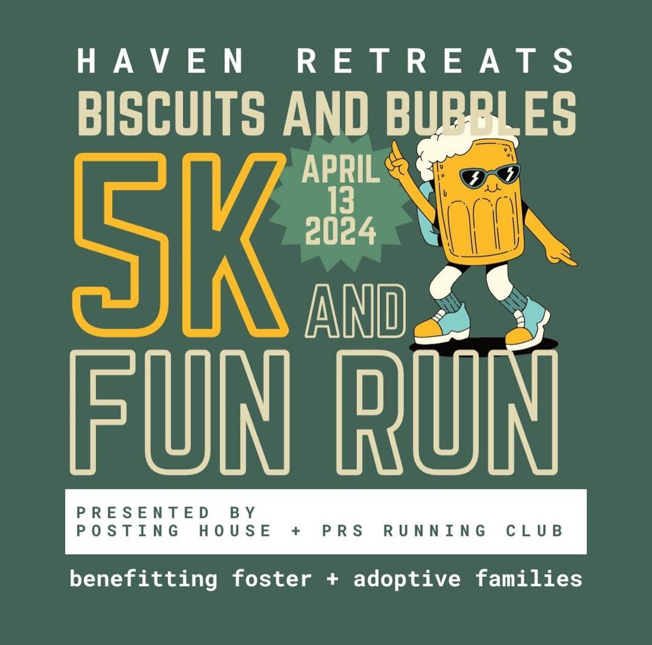 We had so much fun supporting @haven.retreats for their Biscuits &amp; Bubbles 5K &amp; Fun Run today 🏃🏼&zwj;♂️ 😋☀️🫧 👏