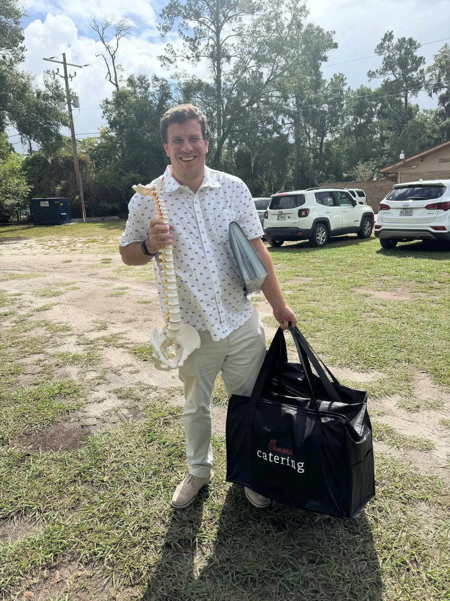 Thank you @danielkidsjax 💚🧡 for letting us come and share about our office and the wonderful benefits of chiropractic care! #JAXWEGOTYOURBACKS &amp; chicken sandwiches too 😋🤣