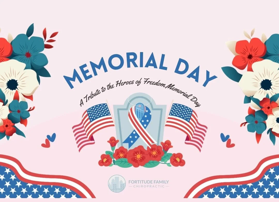 Honoring the courageous. 
Remembering the fallen. 
Grateful for our freedom. 🇺🇸
Happy Memorial Day from the Fortitude Family Chiropractic team.