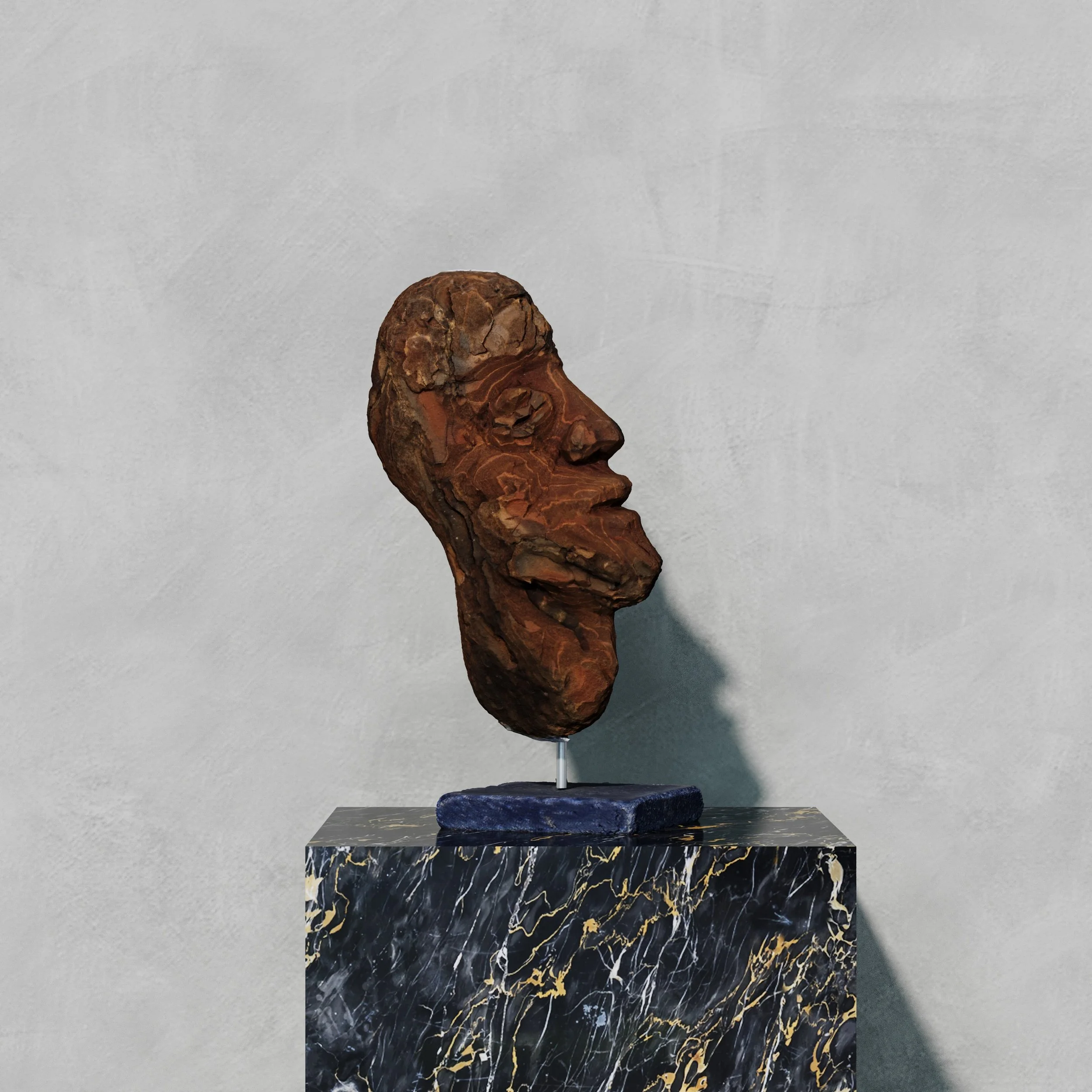 Mary Skiada Wood Sculpture - Amerikanos