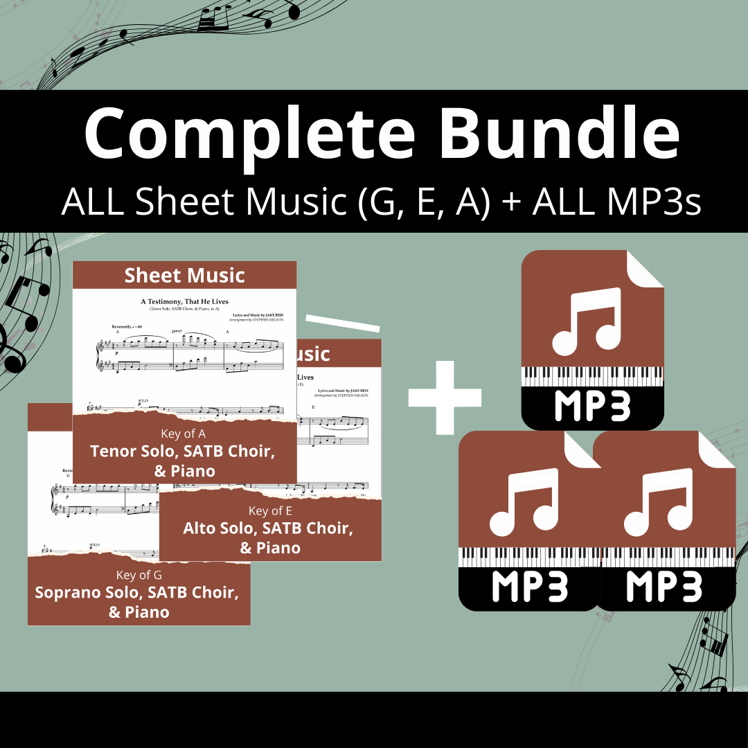 A Testimony, That He Lives - Complete Bundle (G, E, and A +All MP3s)