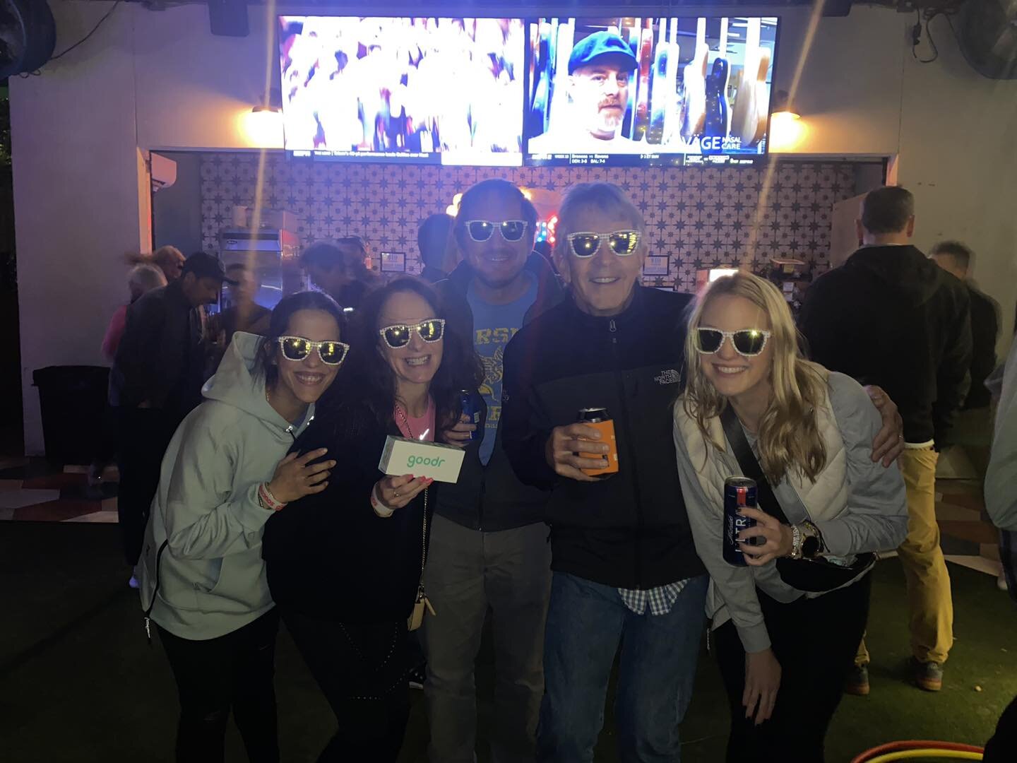 Who wears their sunglasses at night? 
Well apparently our Varsity Managers and staff on a &ldquo;business trip&rdquo; to The Running Event in Austin do. 
GoodR party tonight!