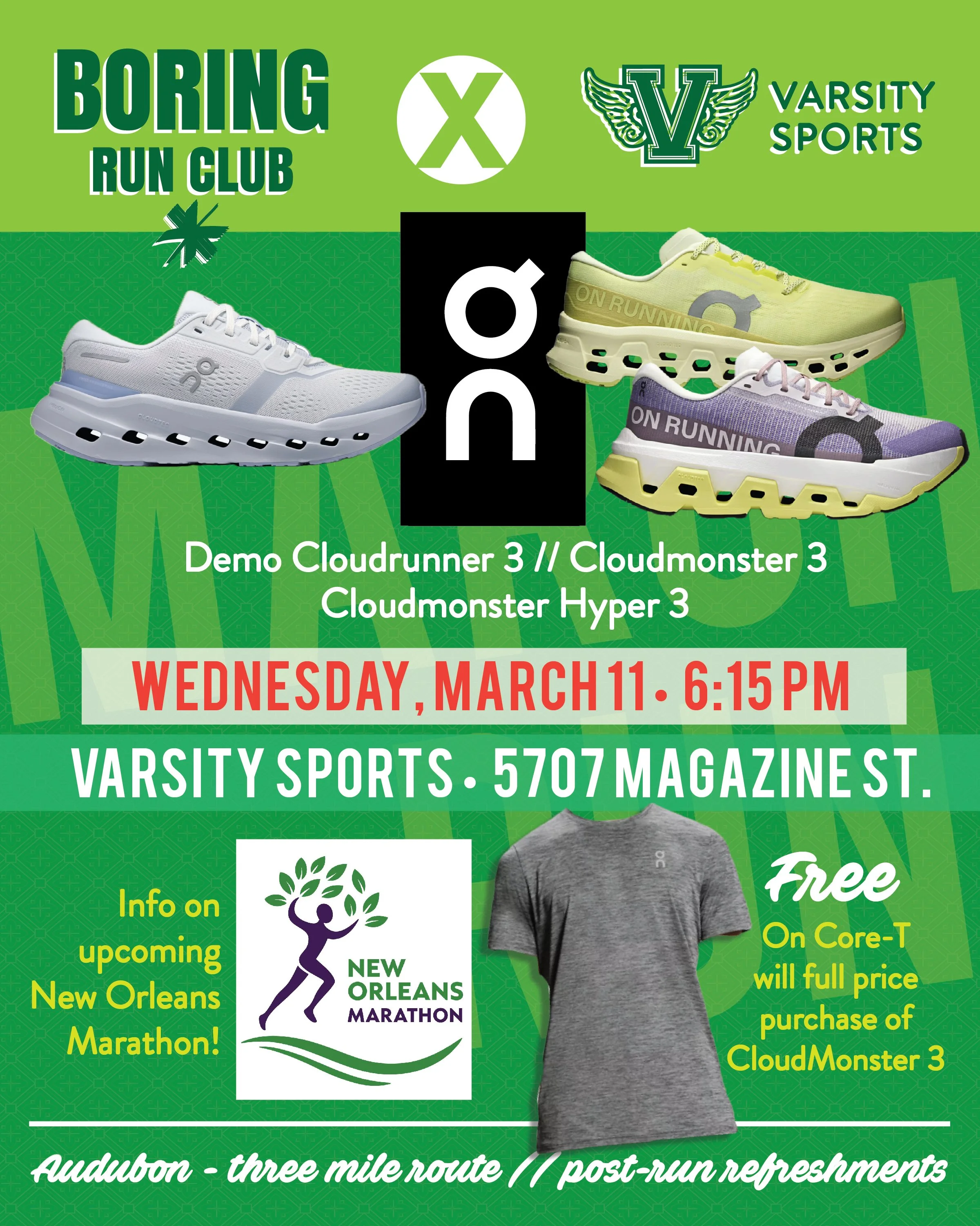 VSNO Pop-up run with Boring Run Club and On