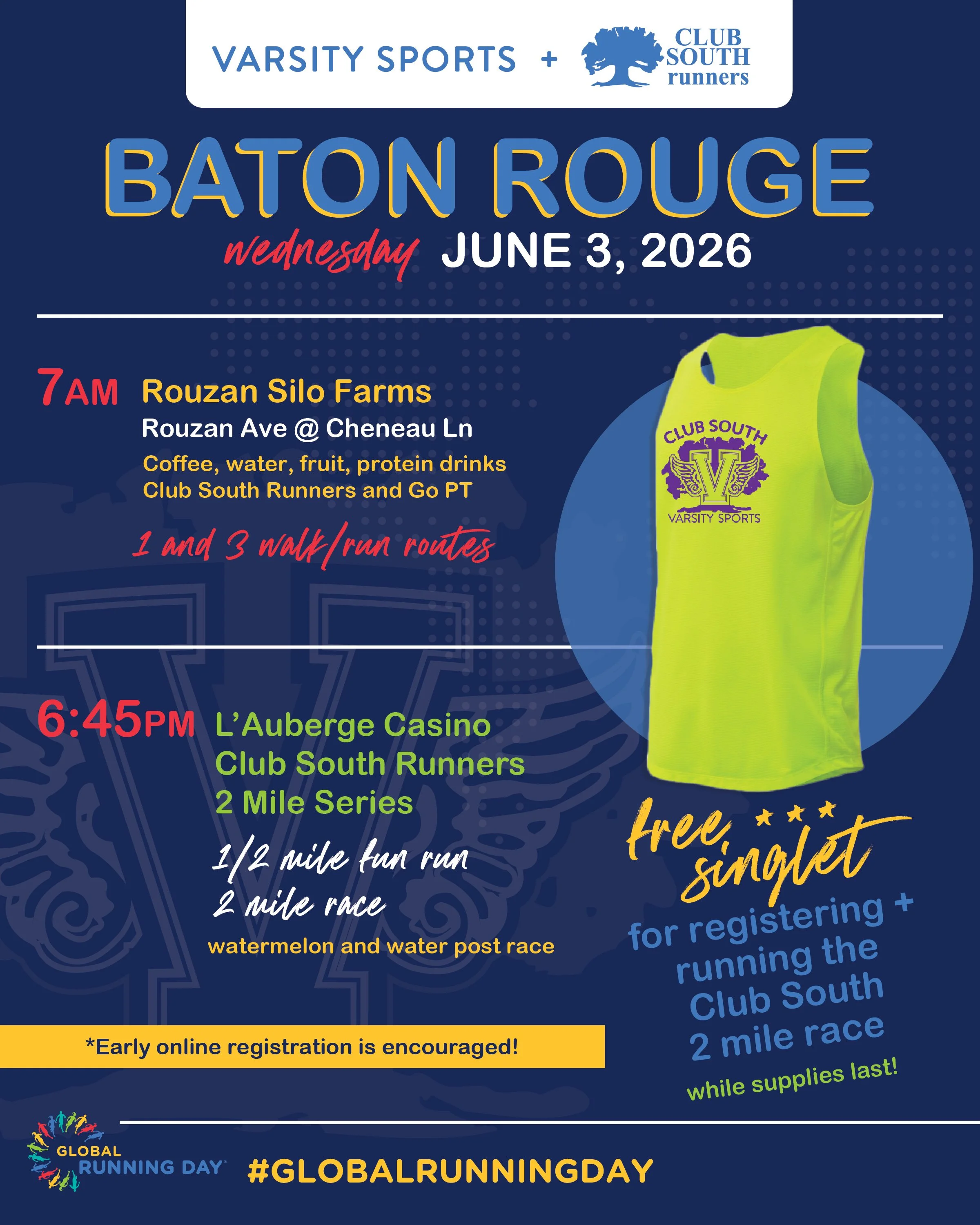 VSBR and Club South Runners Global Running Day 1 and 3 Mile Walk/Run 