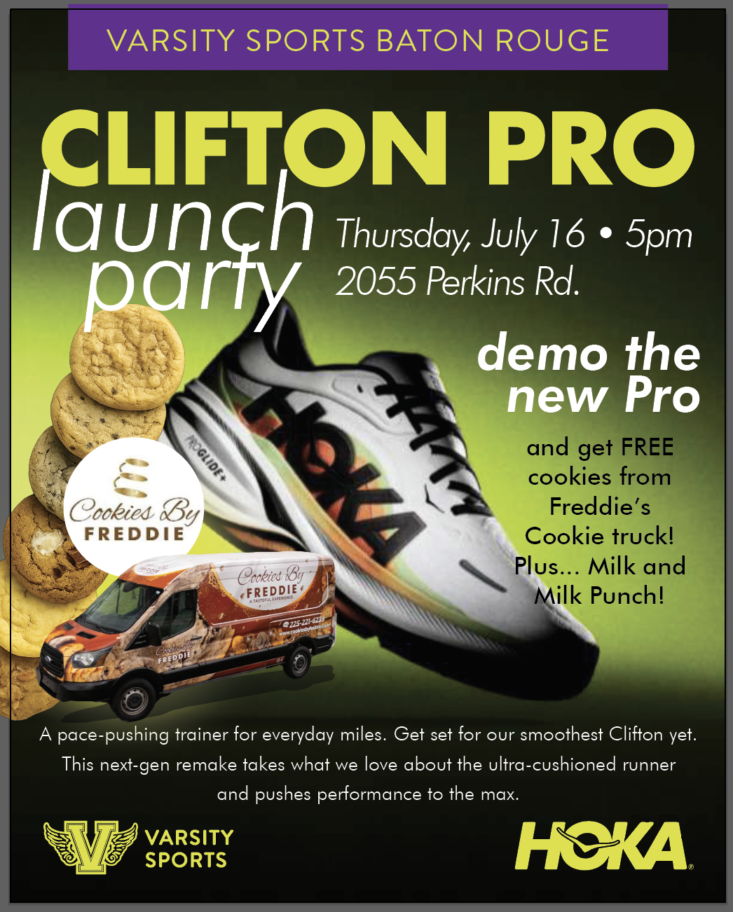 HOKA Clifton Pro Demo Run with Freddie’s Cookie Truck