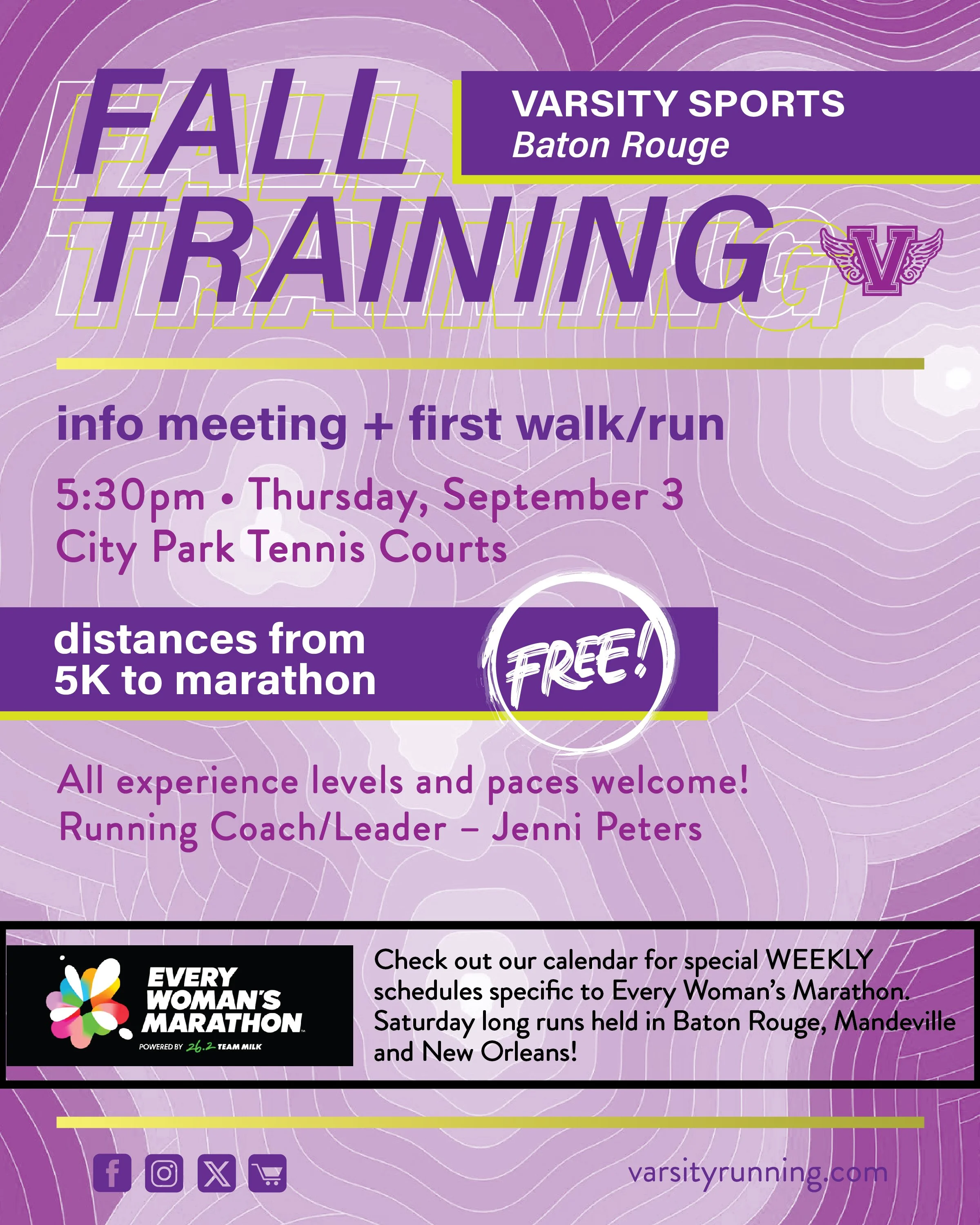Fall Training Info Meeting and Run/Walk