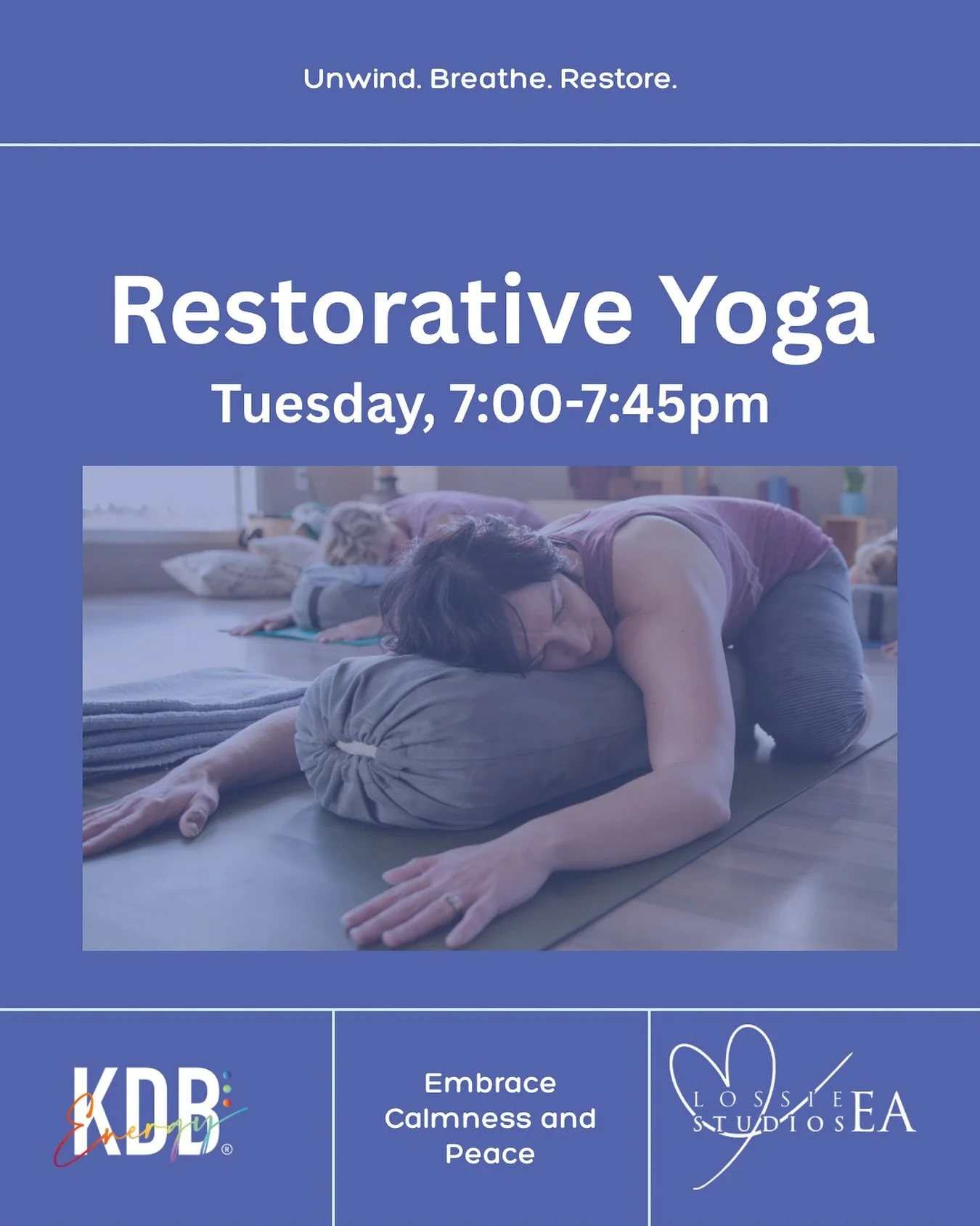 Some weeks feel like they never stop&hellip; your mind races, your body holds tension, and sleep feels out of reach. 💤

✨ That&rsquo;s where Restorative Yoga comes in ✨

45 minutes of deep rest with bolsters + mats provided 🌿
Gentle, supported pose