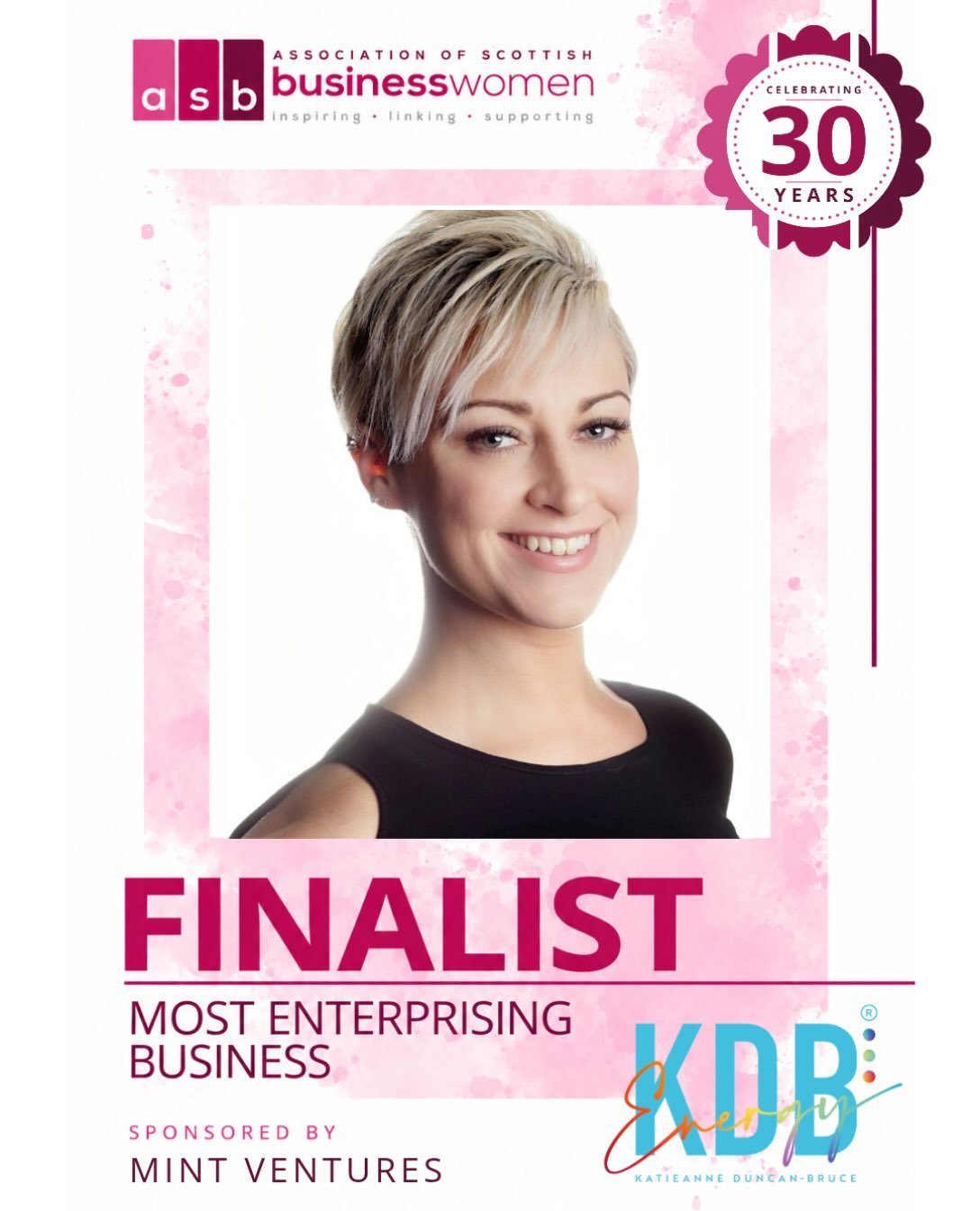 What a journey it&rsquo;s been! 😭

Last year, KDB Energy&reg; won Most Enterprising Business of the Year at the Moray Business Women Awards. Now, I&rsquo;m delighted to share that I&rsquo;ve been named a finalist in the same category at the ASB - As