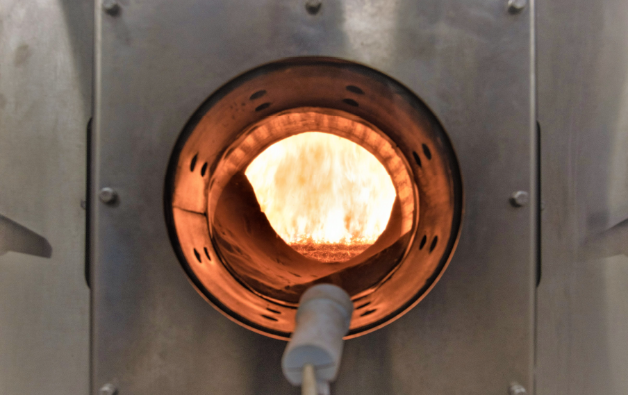 Photo de flamme de chaudière