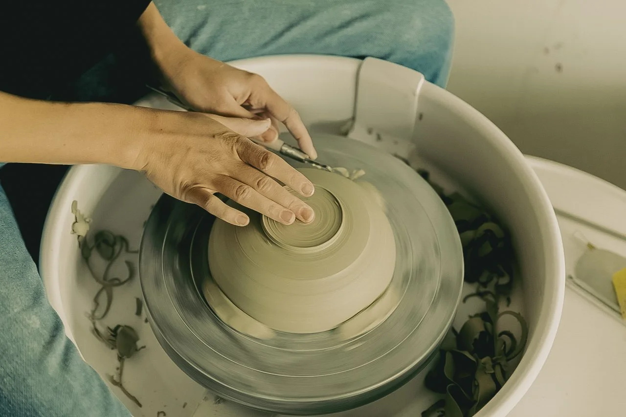 A calm moment of pottery