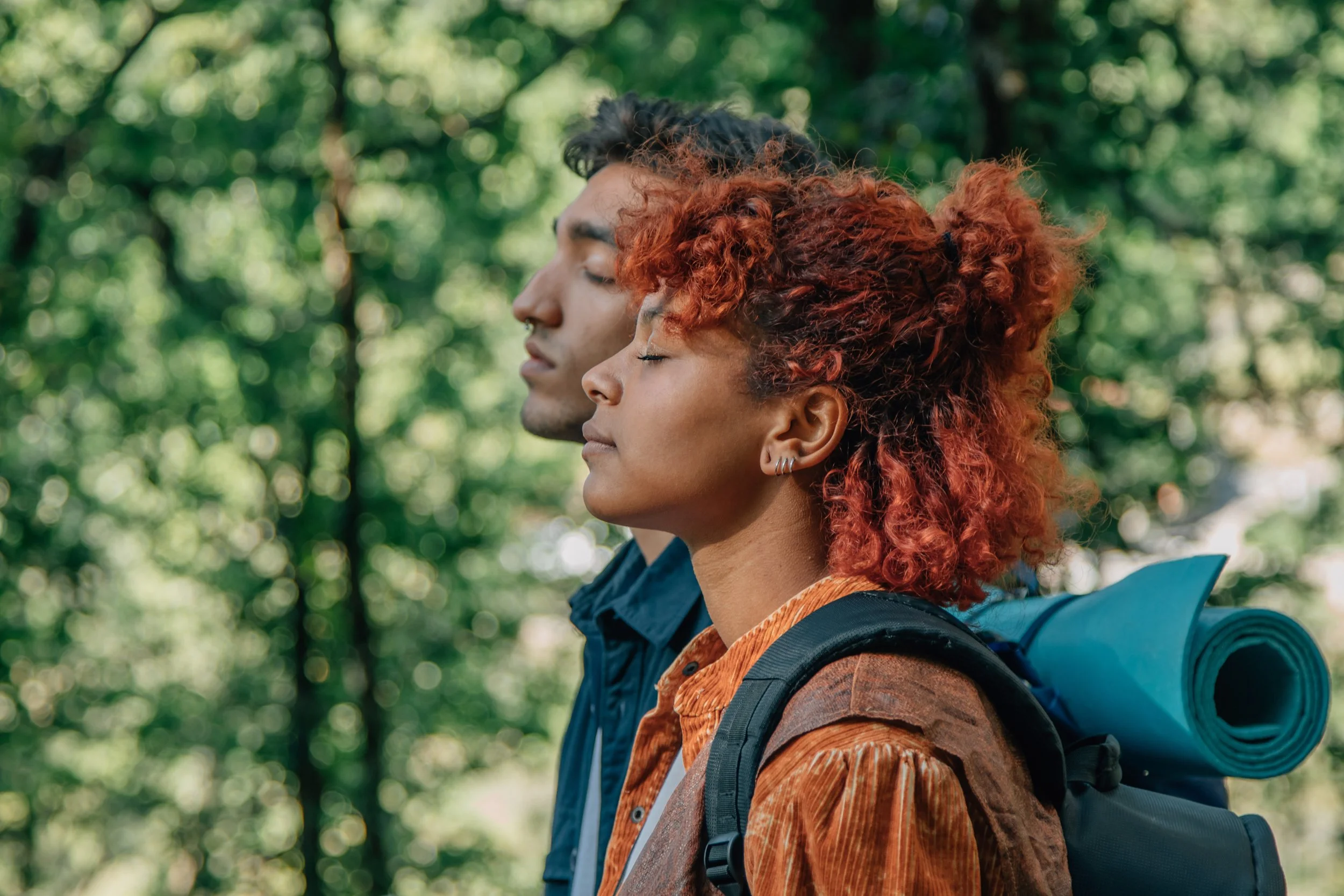 Enjoying a calm moment in nature