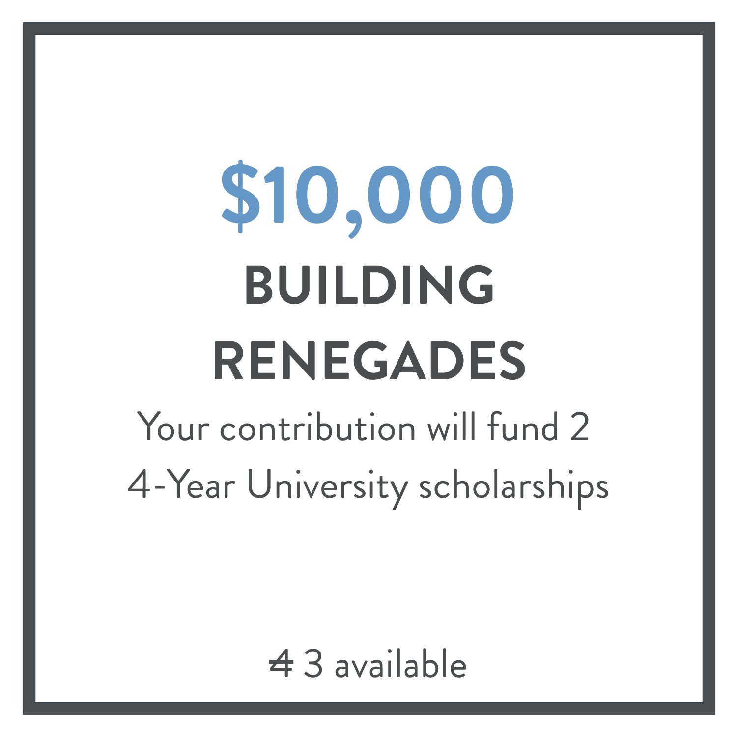 Building Renegades
