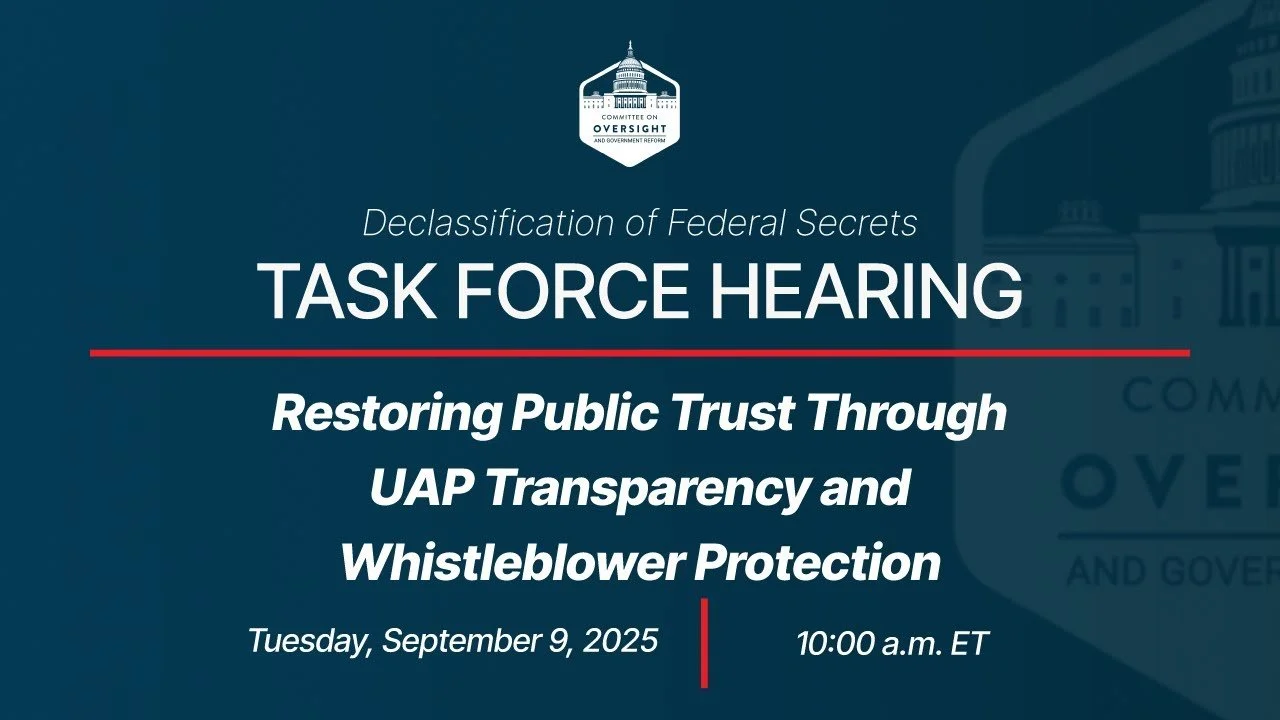 Next Congressional UAP Hearing To Be Held September 9